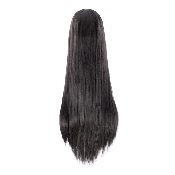 40" Long Black Straight Cosplay Wig, Anime Costume Party Hair for Women Black - Picture 2 of 5